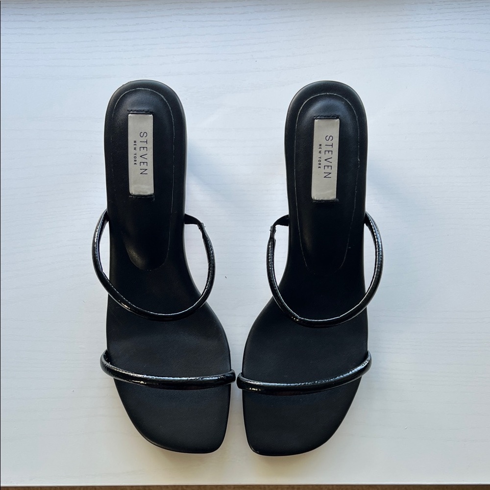 Steve Madden Black Strappy Heels